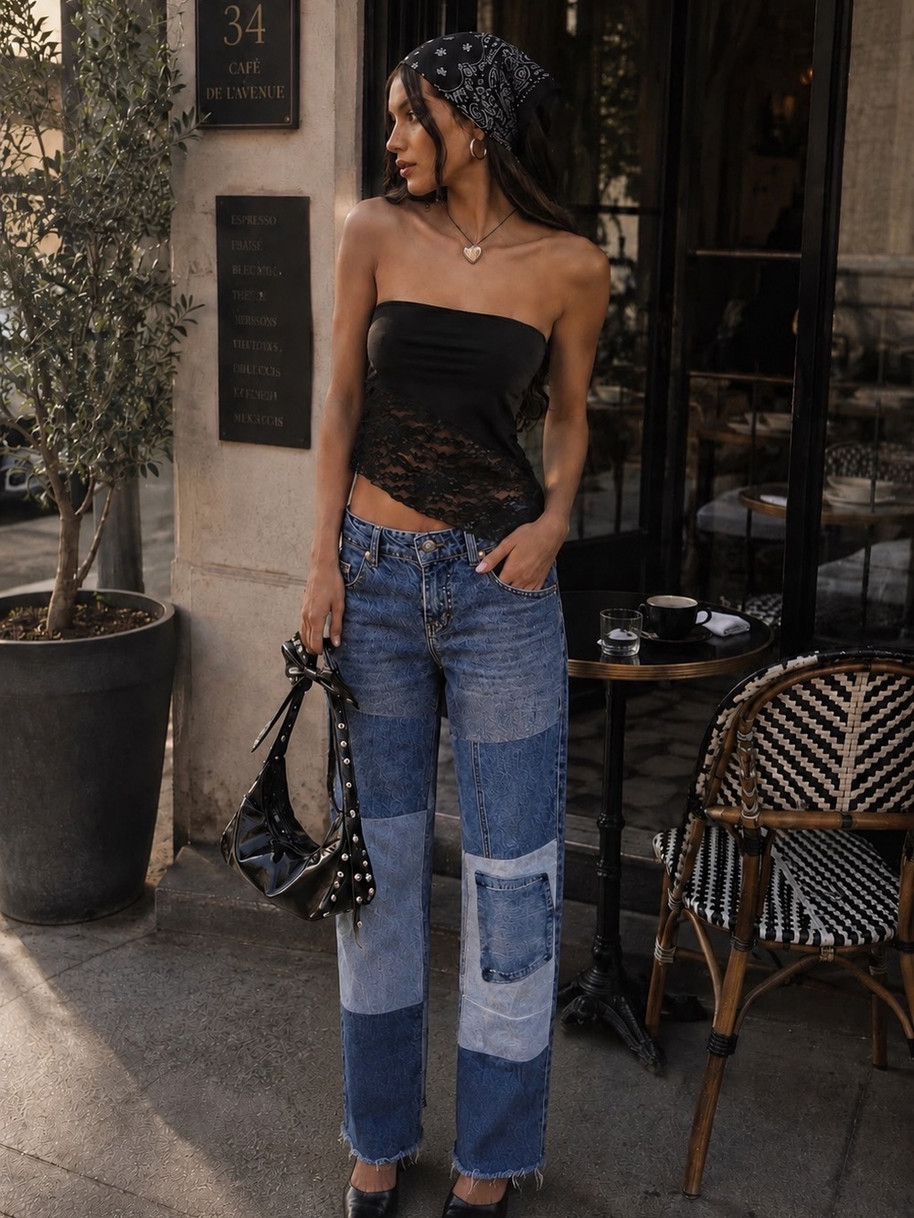 Levi’s 517 Patchwork Cropped Bootcut Jeans High Rise | Size W24